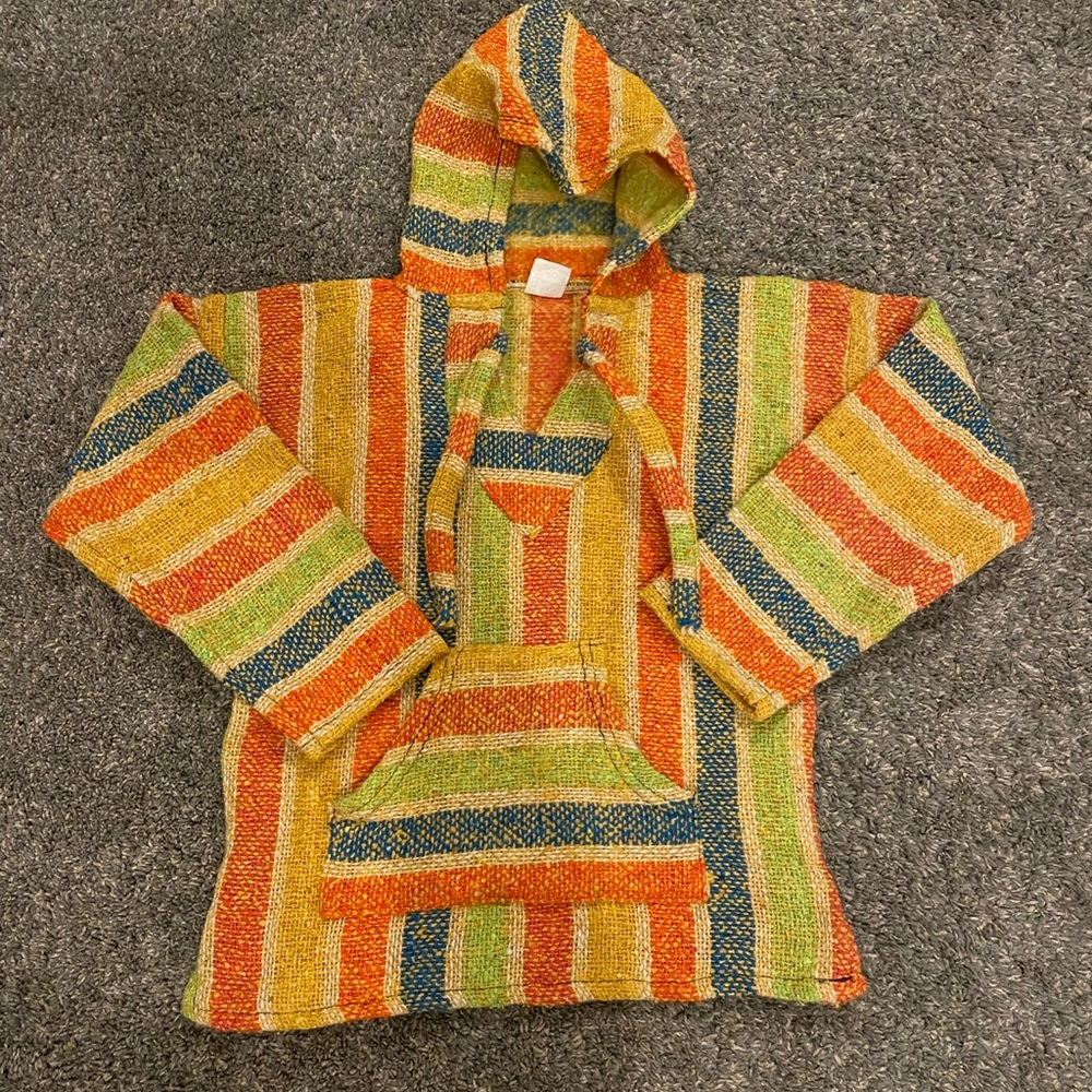 Kids Baja hoodie- unisex and fits size 8-10.